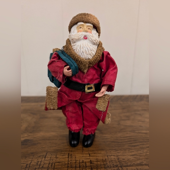 Vtg Clothtique Santa Christmas Ornament Figurine Father Christmas Saint Nicholas - Picture 3 of 10